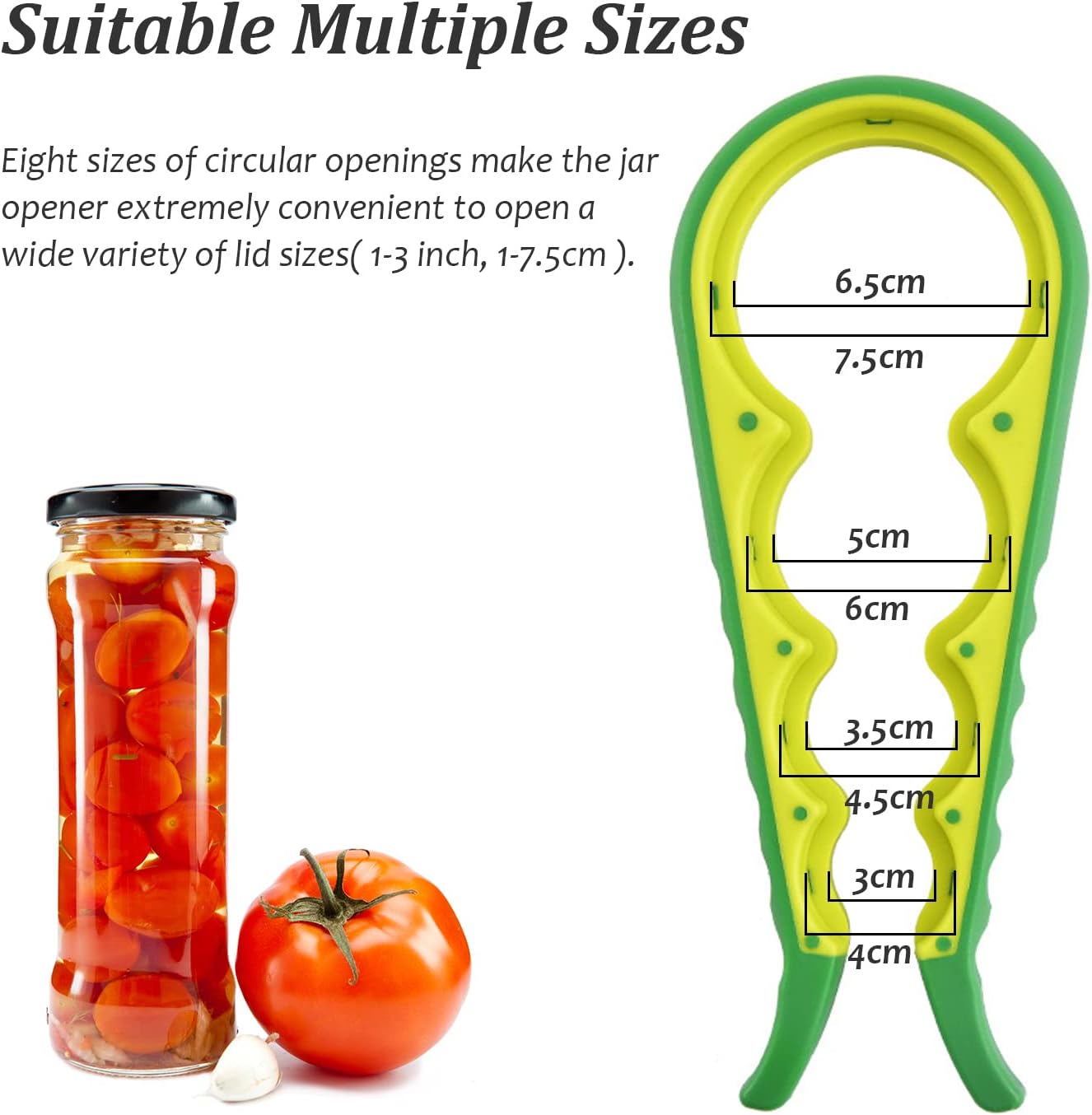 Multifunctional Jar Opener & Bottle Opener - Non-Slip Kitchen Aid - Ideal for the Elderly & Weak Hands - Red - Image 3