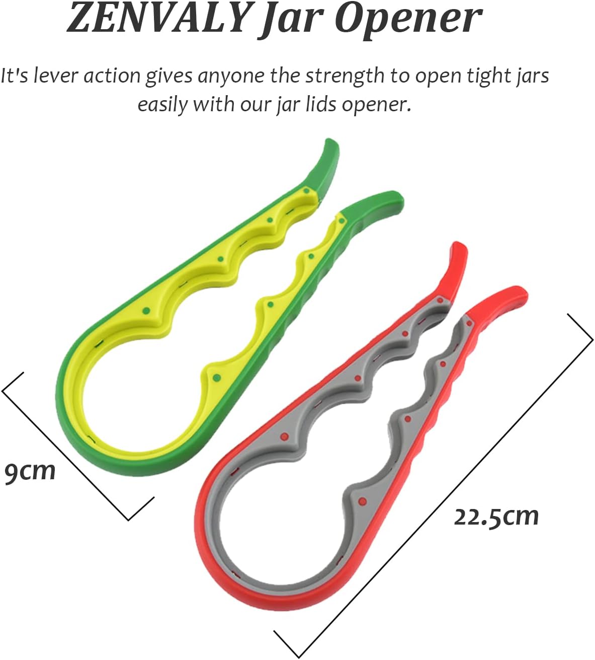 Multifunctional Jar Opener & Bottle Opener - Non-Slip Kitchen Aid - Ideal for the Elderly & Weak Hands - Green - Image 2