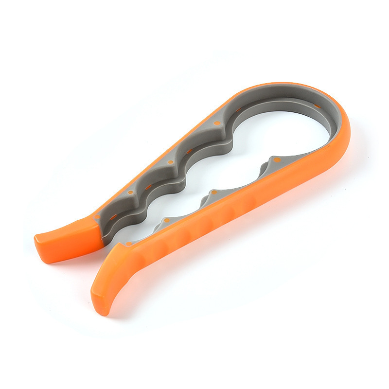 Multifunctional Jar Opener & Bottle Opener - Non-Slip Kitchen Aid - Ideal for the Elderly & Weak Hands - Orange - Image 1