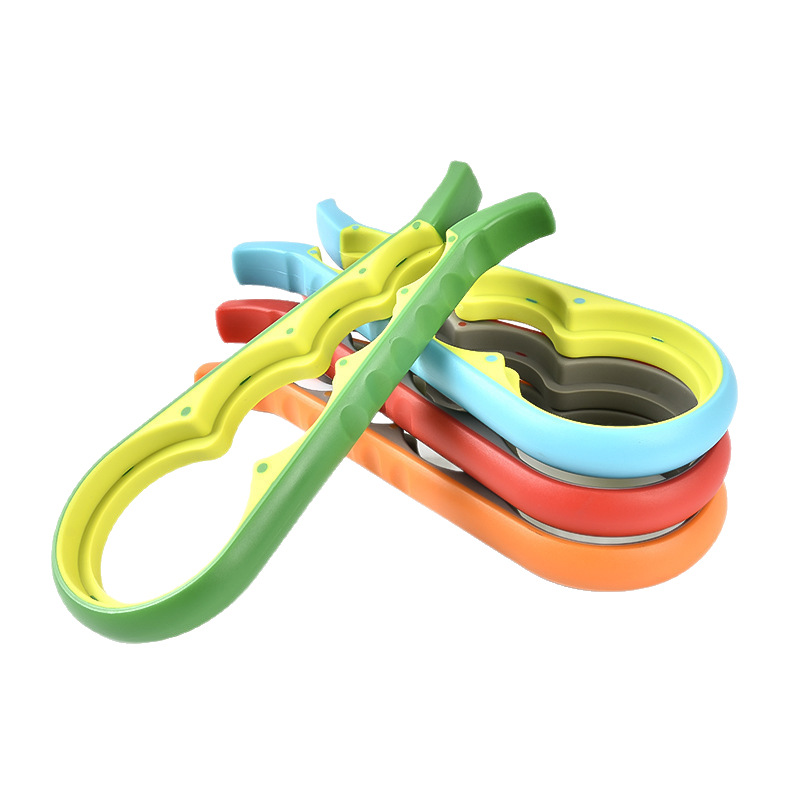 Set of 4 Multifunctional Openers - Jar Opener & Bottle Opener - Non-Slip Kitchen Utensils - For the Elderly & Weak Hands - 4 Colors - Image 1