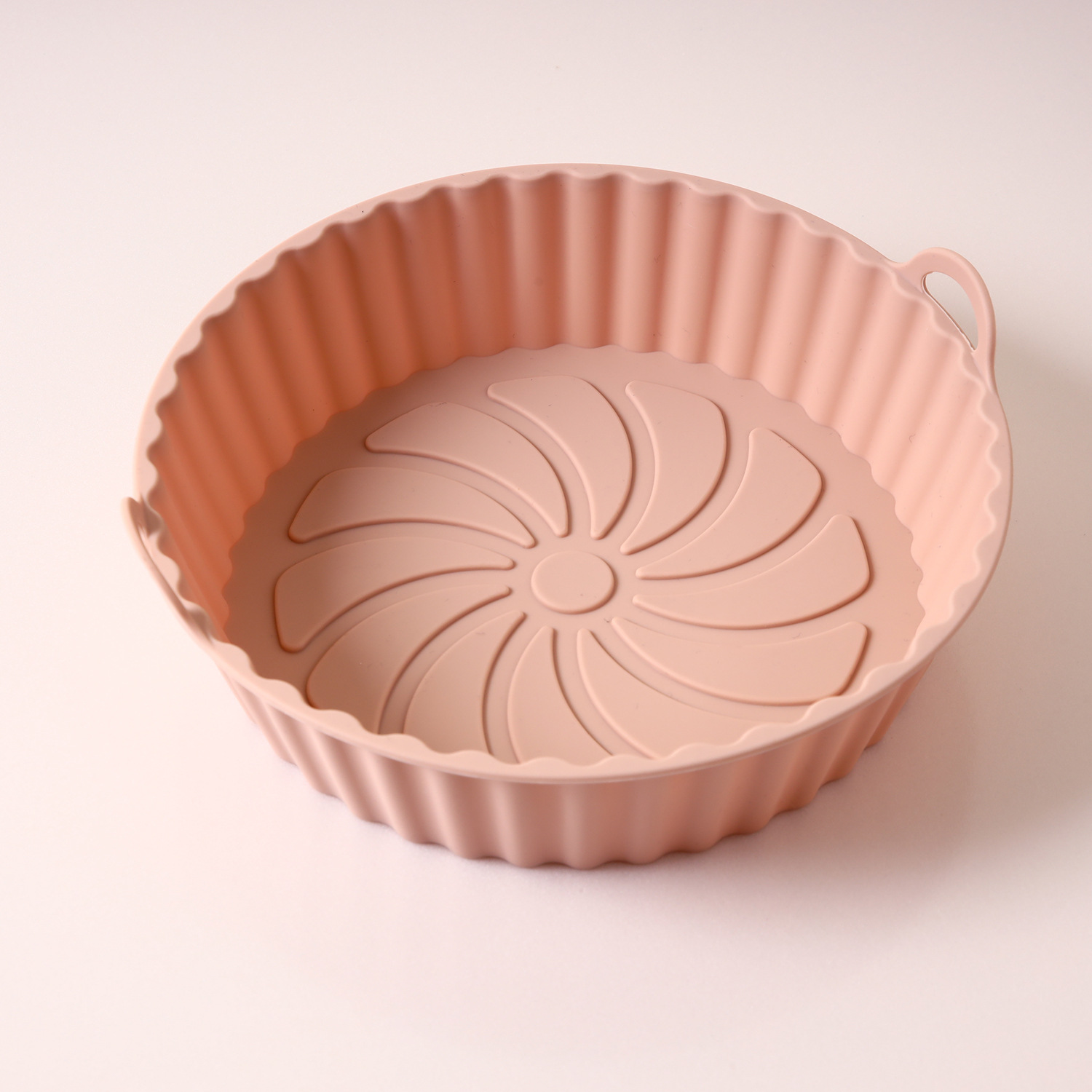 Silicone Airfryer Tray Round - Reusable Basket - Heat Resistant & Dishwasher Safe - Airfryer Accessories - Pink - Image 1