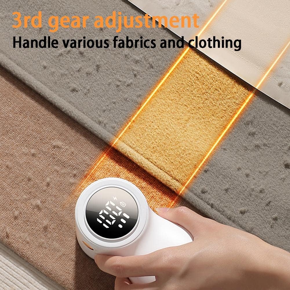 Electric Lint Remover - Rechargeable Lint Shaver - 3 Speeds & Digital Display - Includes 2 Original Blades - Purple - Image 4