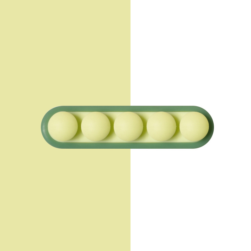 Pea Pod Cable Organizer - Green - Self-Adhesive Cable Holder - Silicone - For Office & Home - Image 1