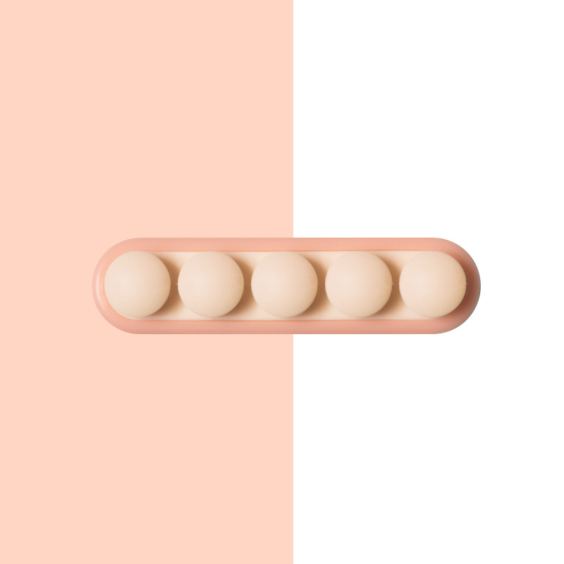 Pea Pod Cable Organizer - Pink - Self-Adhesive Cable Holder - Silicone - For Office & Home - Image 1