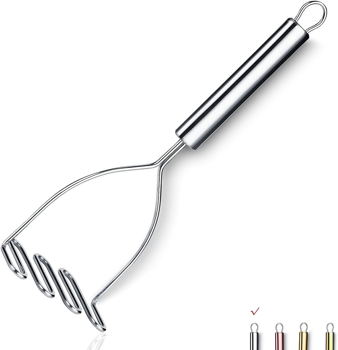 Stainless Steel Potato Masher - Potato Masher - Dishwasher Safe - For Mashed Potatoes & Mashed Potatoes - Silver - Image 1