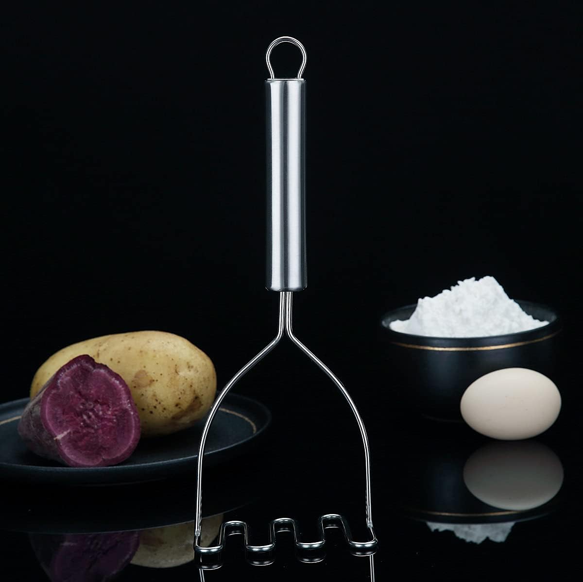 Stainless Steel Potato Masher - Potato Masher - Dishwasher Safe - For Mashed Potatoes & Mashed Potatoes - Silver - Image 2