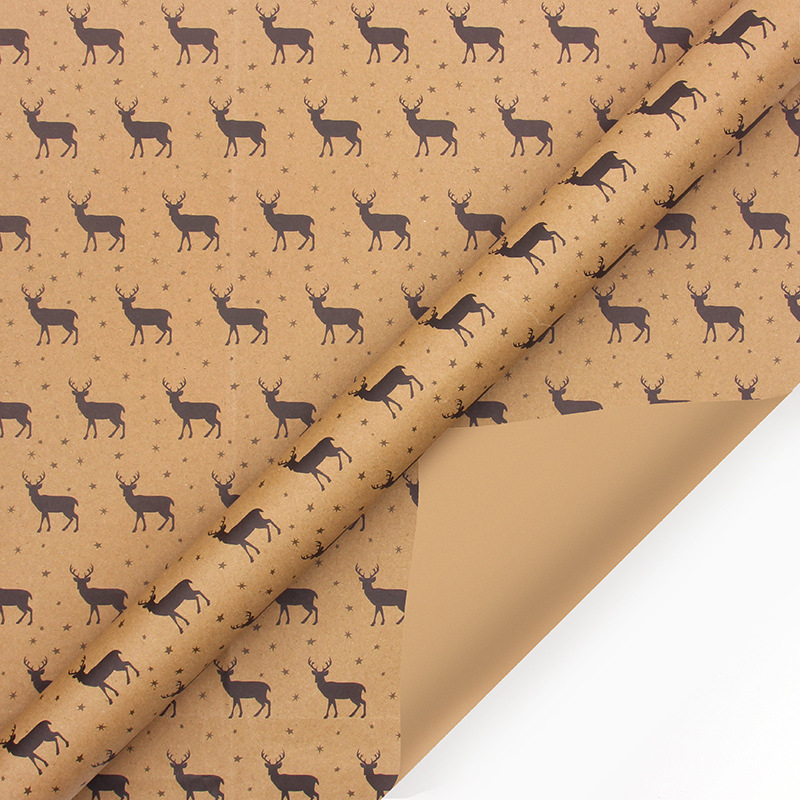 Christmas Wrapping Paper - 6 Sheets - Retro & Vintage Design - Complete Set with 2x Rope, Tape & Stickers - Gift Wrap - Image 5