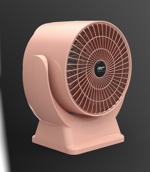 Fan Heater - Mini Heater - Mini Electric Heater 800W - Fast Heat Up - Portable Heater with Thermostat - Quiet & Energy Efficient - Auto Shut Off - Ideal for Bedroom, Student Room or Office - Pink - Image 1