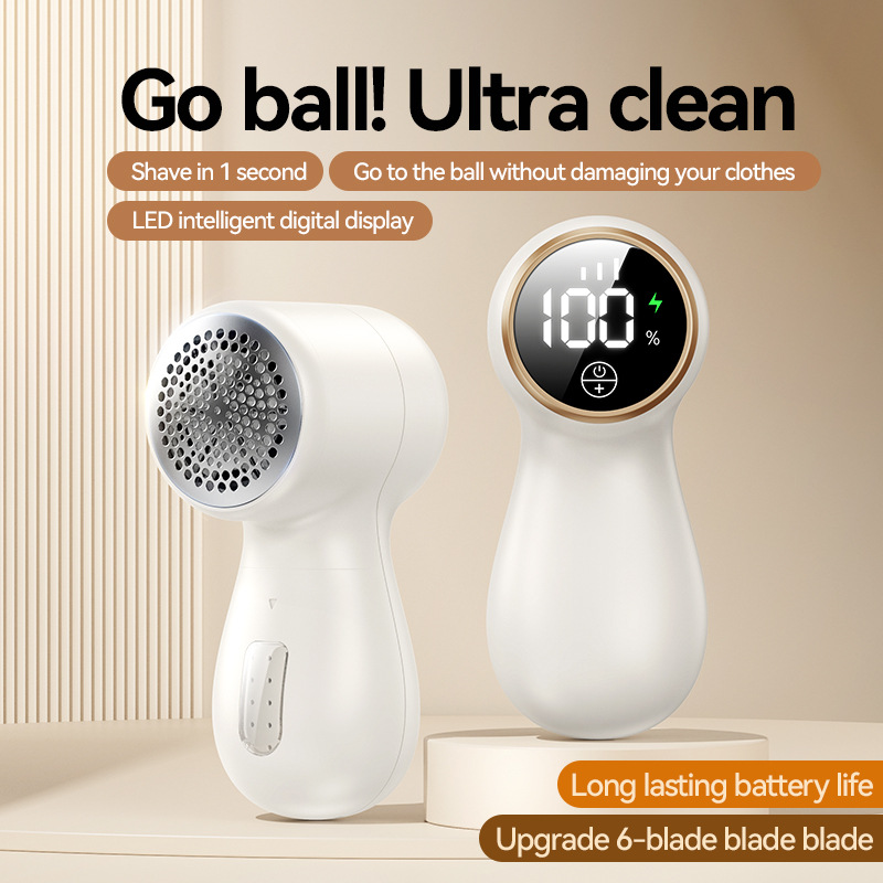 Lint Remover Electric – Portable Clothes Depiller & Fabric Shaver – Removes Lint, Hair and Pilling from Sweaters & Jackets – Rechargeable and Safe for Fabrics-White - Image 1