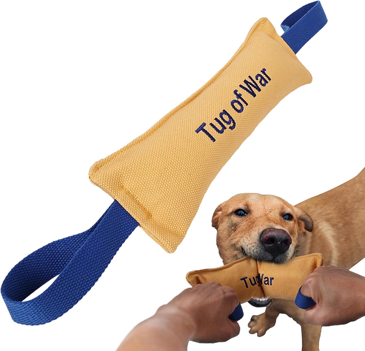 Bite Resistant Dog Toys - Heavy Duty Training Toys with Bite Resistance - Dog Tug Toys - Highly Efficient and Durable Training Aids - Yellow - One - Image 1