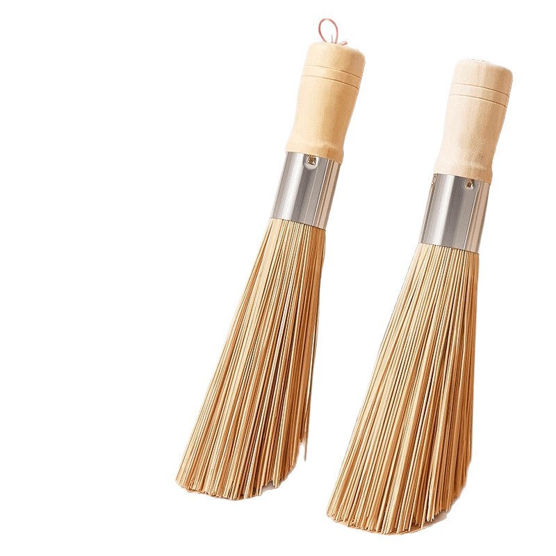 Bamboo Pan Brush Set– Natural Handmade Kitchen Brush – Sustainable Cleaning Brush for Pans & Dishwashing – Eco-Friendly & Strong – 2 Pieces - Image 1