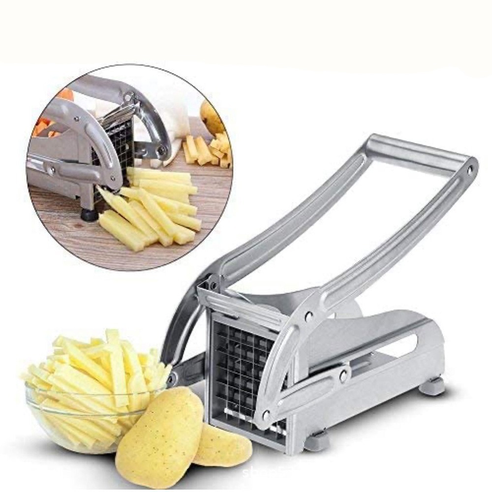 Potato Slicer - Household Manual Potato Slicer Made of Stainless Steel - Cucumber Slicer - Multifunctional French Frying Machine - Image 1