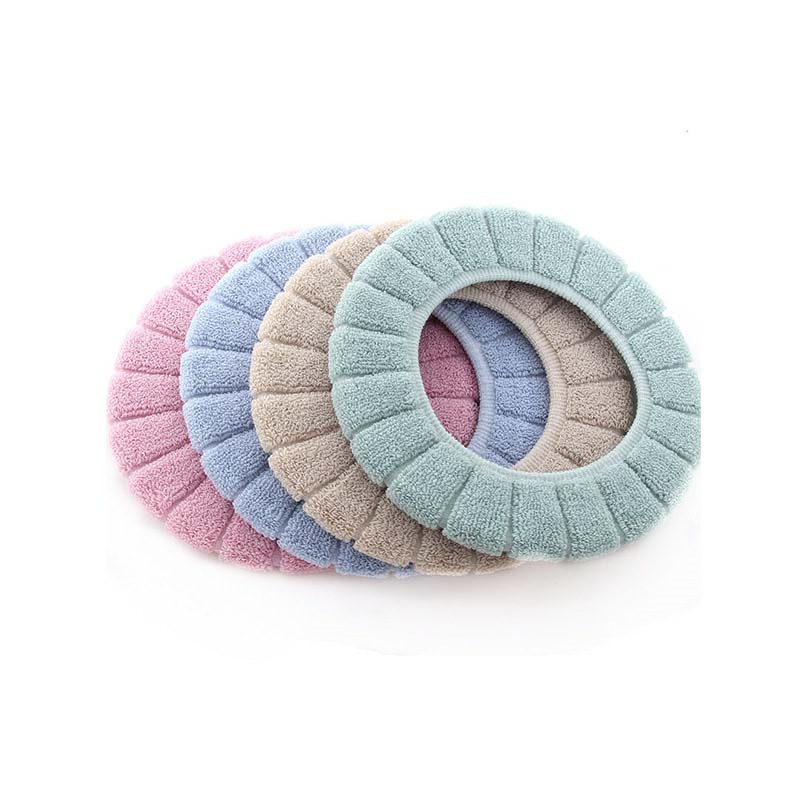 Toilet Seat Warm Cushion – Thick Toilet Seat Cover – Soft O-Shape Seat Cover Protector – Removable & Washable – Universal Size – Pack of 4 - Image 1