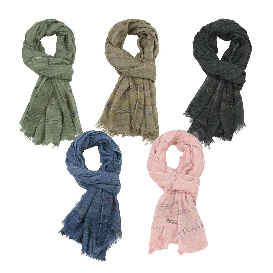 Autumn Winter Men's Basic Cotton Scarf, Medium Thickness for All Seasons, Versatile Black Oversized Soft Warm Touch - Image 3