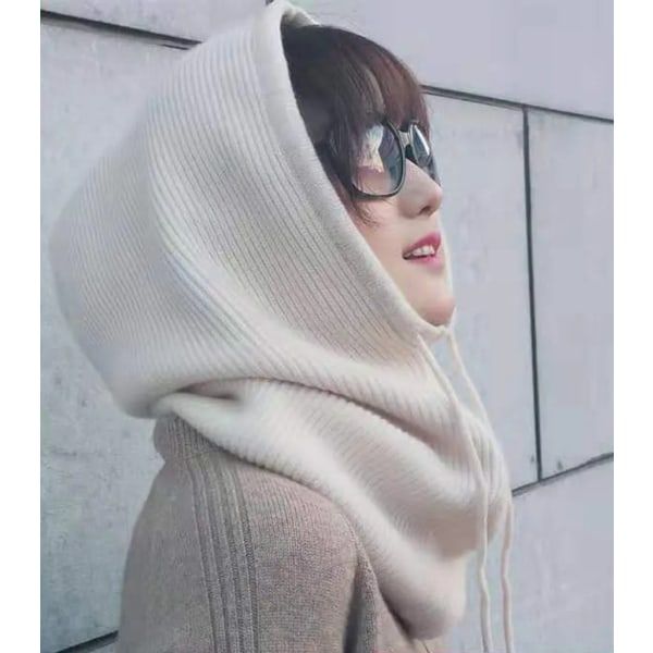 Women's Cashmere Knitted Winter Hat Hood Scarf Balaclava Set, Windpro Max Technology for Extreme Cold Protection, Multifunctional Thermal Headwear - Image 1