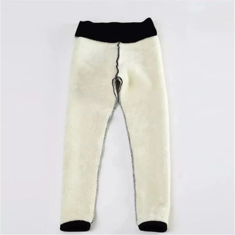 Black Sherpa Fleece Lined High Waist Winter Leggings for Women, Thick Cashmere Feel Thermal Pants with Stretchy Fit, Perfect for Cold Weather Size S - Image 2
