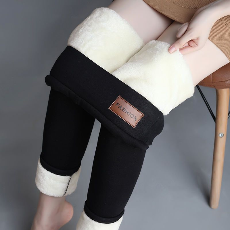 Black Sherpa Fleece Lined High Waist Winter Leggings for Women, Thick Cashmere Feel Plus Size 3XL, Stretchy Thermal Pants for Cold Weather and Lounge - Image 1
