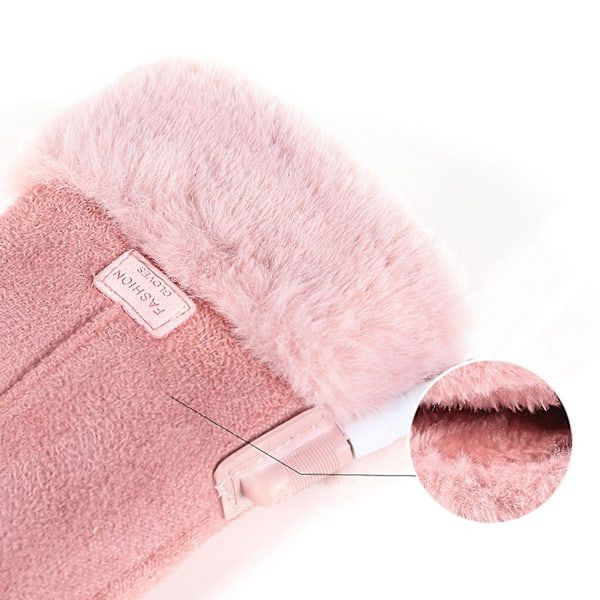 USB Rechargeable Heated Gloves for Women with 3-Level Temperature Control, Touchscreen Compatible Soft Suede with Coral Fleece Lining, Requires Power Bank - Image 3