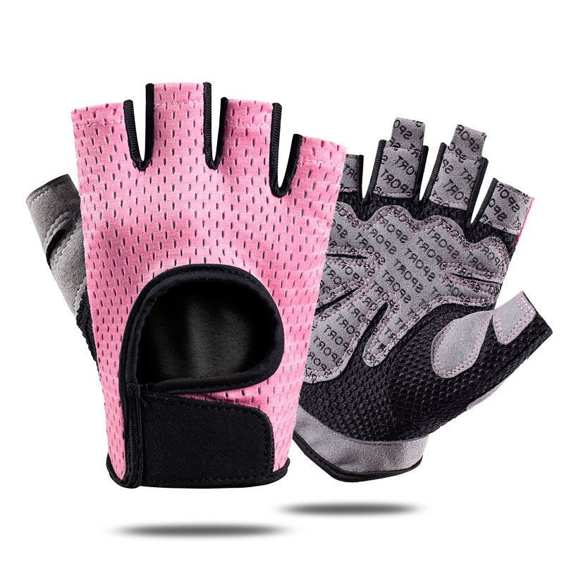 Black Half Finger Fitness Training Gloves for Men and Women, Breathable Mesh Back with Non-Slip Microfiber Palm, Wrist Protection Size XL for Gym and Cycling - Image 2