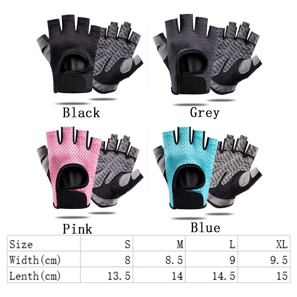 Black Half Finger Fitness Training Gloves for Men and Women, Breathable Mesh Back with Non-Slip Microfiber Palm, Wrist Protection Size XL for Gym and Cycling - Image 4