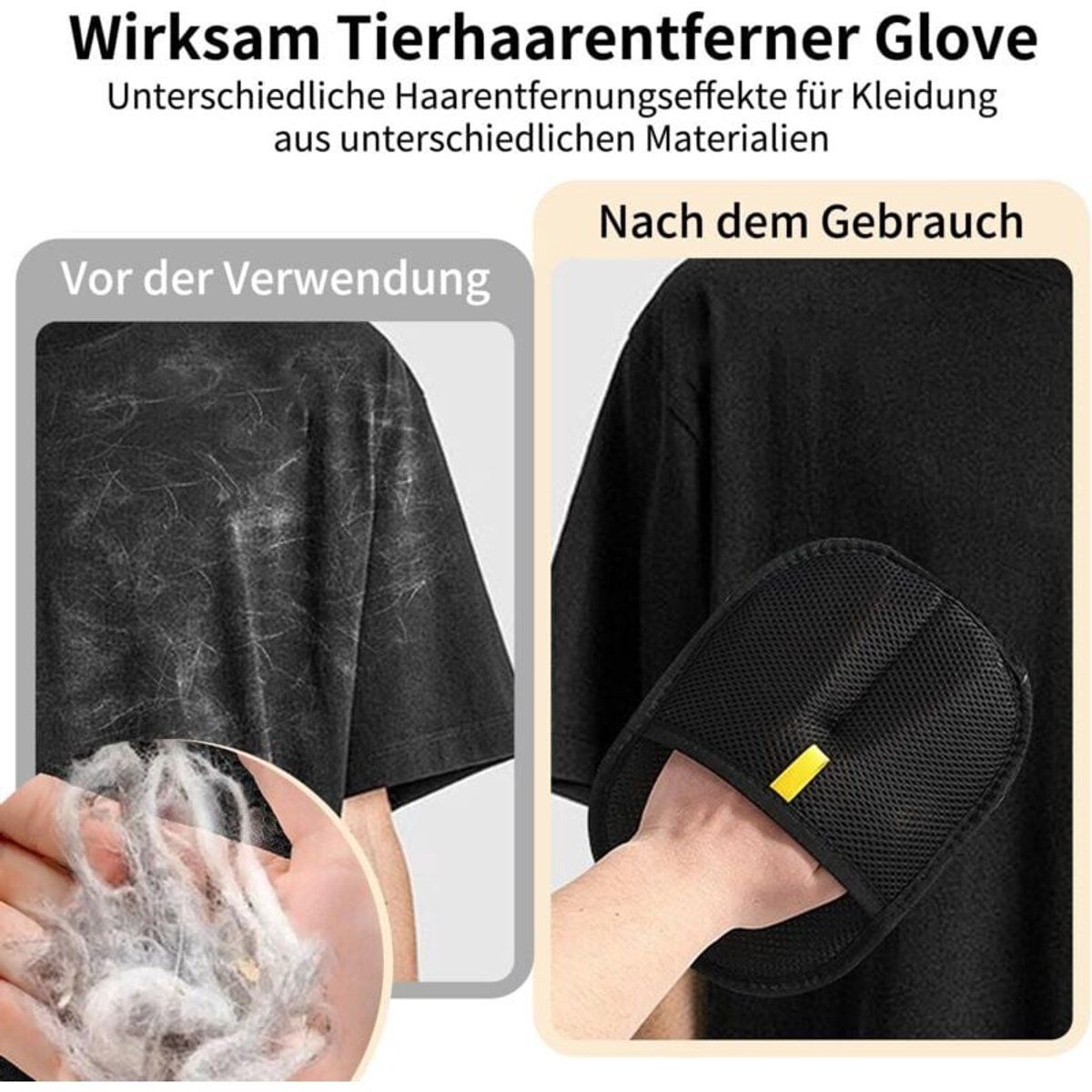 2-Piece Electrostatic Pet Hair Removal Gloves for Cats and Dogs, Reusable Washable Grooming Mitt for Furniture Clothing and Car Seats - Image 4