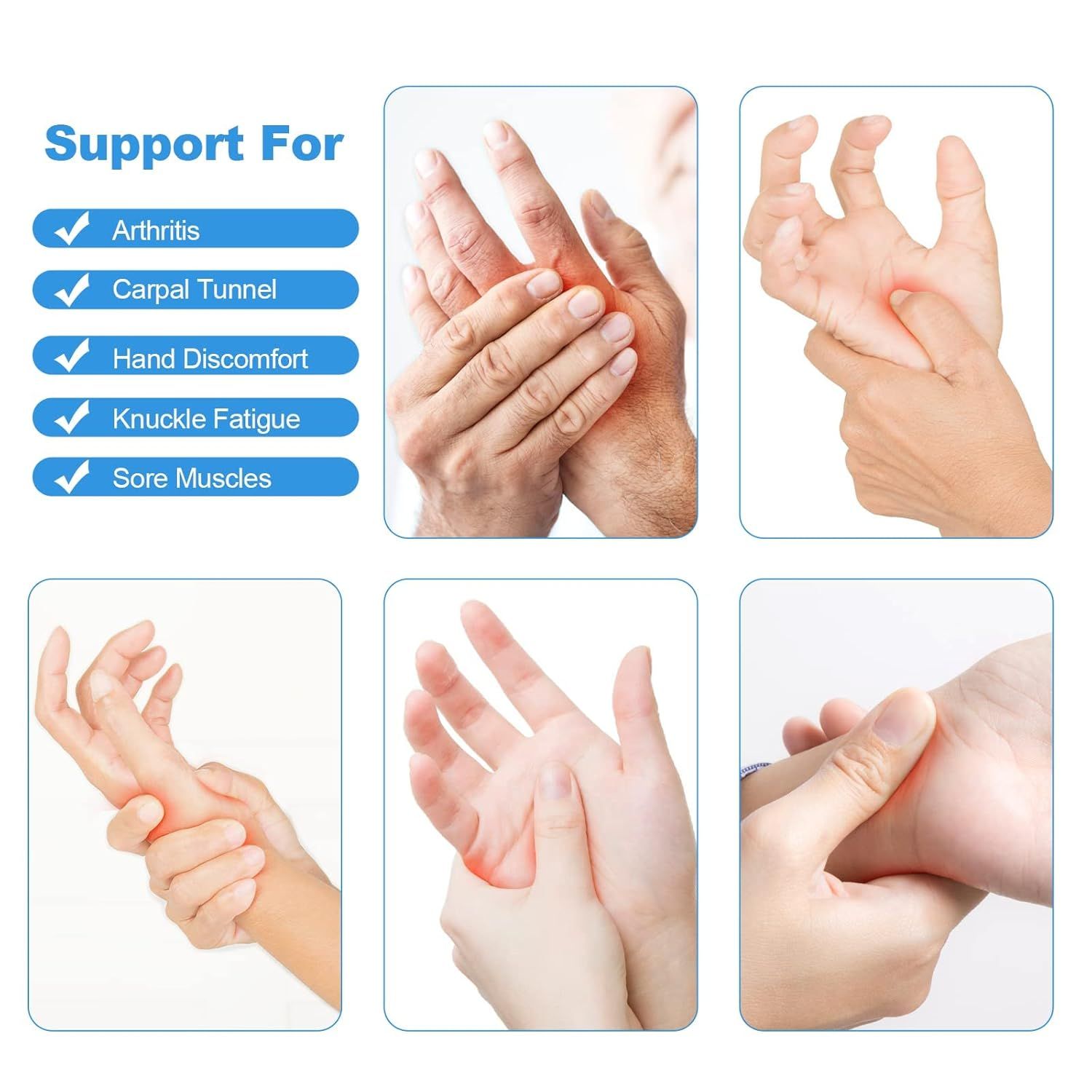 Fingerless Arthritis Compression Gloves for Pain Relief and Warmth, Breathable Cotton Spandex Blend for Typing Gaming and Daily Activities Size M - Image 4