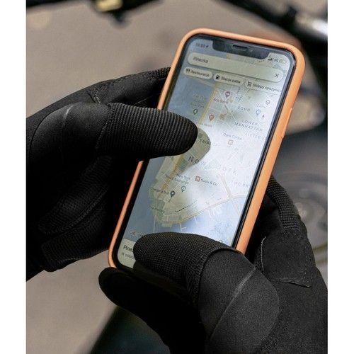 Black Tactical Military Gloves with Touchscreen Compatibility, Reinforced Nylon Construction with Non-Slip Panels and Adjustable Velcro Cuffs Size L - Image 2