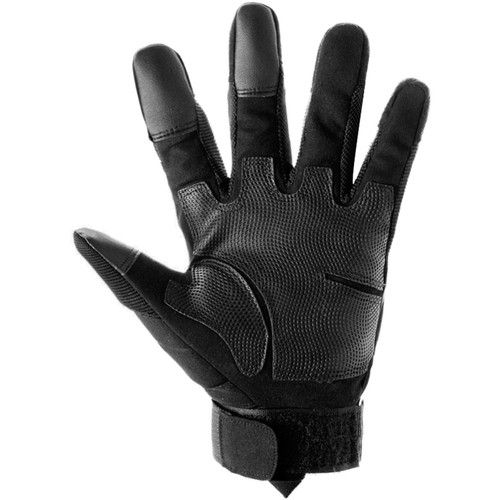 Black Tactical Military Gloves with Touchscreen Compatibility, Reinforced Nylon Construction with Non-Slip Panels and Adjustable Velcro Cuffs Size L - Image 5