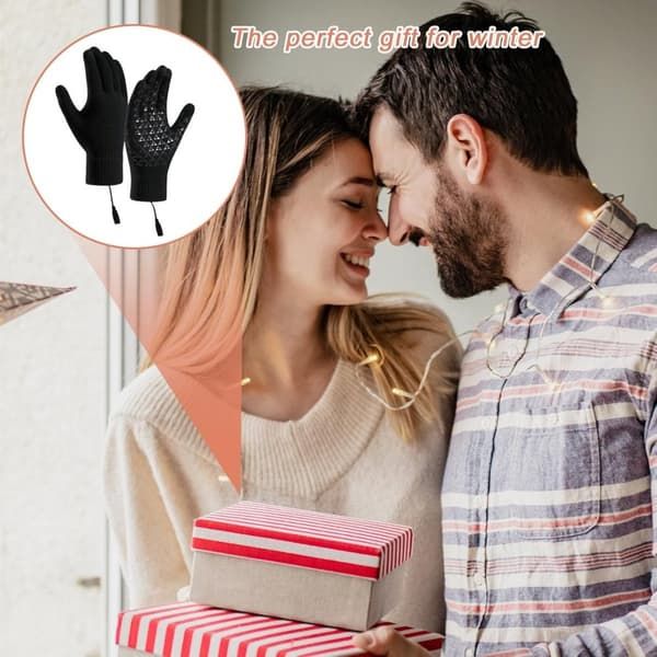 USB Heated Gloves with Touchscreen and Removable Heating Core, Fast Heating Anti-Slip Acrylic Knit for Winter Sports and Outdoor Activities, Requires 5V2A Power - Image 2