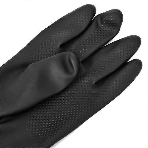 Rubber Sandblasting Gloves 60 cm Length for Sandblasting Cabinets, Cotton Lined Abrasion Resistant Sleeves with Rough Surface for Secure Grip in Heavy-Duty Work - Image 4