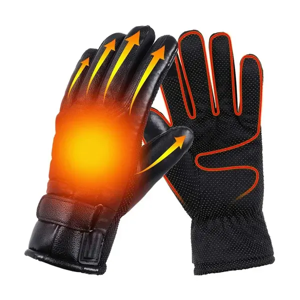Electric Heated Gloves for Winter Cycling Motorcycle Skiing and Fishing, USB Gear Heating System Requires Power Bank for Warmth and Outdoor Comfort - Image 1