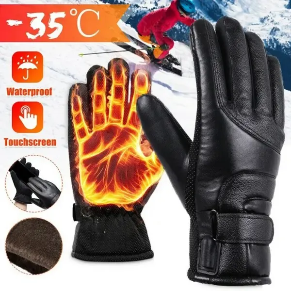 Electric Heated Gloves for Winter Cycling Motorcycle Skiing and Fishing, USB Gear Heating System Requires Power Bank for Warmth and Outdoor Comfort - Image 2