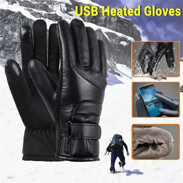 Electric Heated Gloves for Winter Cycling Motorcycle Skiing and Fishing, USB Gear Heating System Requires Power Bank for Warmth and Outdoor Comfort - Image 3