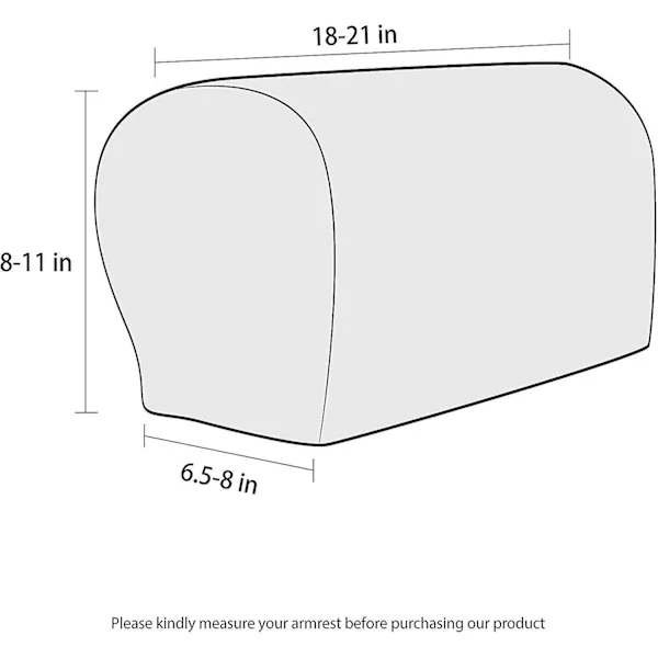 Burgundy Stretch Armchair Armrest Cover for Sofa, Waterproof Polyester Fabric with Non-Slip Machine Washable Design, 2 Pack Furniture Protector for Pets and Kids - Image 2