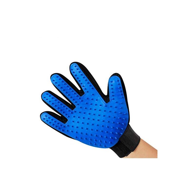 Pet Grooming Gloves for Cats and Dogs, Hair Removal Brushing Mitt with Rubber Tips for Massage and Shedding, Suitable for Short and Long Hair, Reusable and Effective - Image 1
