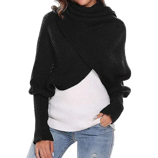 Multifunctional Unisex Cape Scarf for Women, Winter Fashion Warm Wrap with Adjustable Arm Coverage, Super Soft Lightweight for All Seasons and Occasions - Image 2