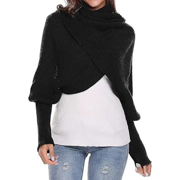Multifunctional Unisex Cape Scarf for Women, Winter Fashion Warm Wrap with Adjustable Arm Coverage, Super Soft Lightweight for All Seasons and Occasions - Image 4
