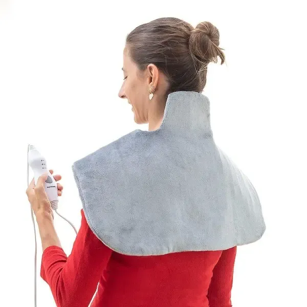Electric Neck and Shoulder Heating Pad with 3 Temperature Levels 40-60°C, Soft Polyester Cover Removable and Washable, 2-Hour Auto Shut-Off for Pain Relief - Image 4