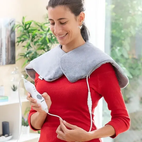 Electric Neck and Shoulder Heating Pad with 3 Temperature Levels 40-60°C, Soft Polyester Cover Removable and Washable, 2-Hour Auto Shut-Off for Pain Relief - Image 5
