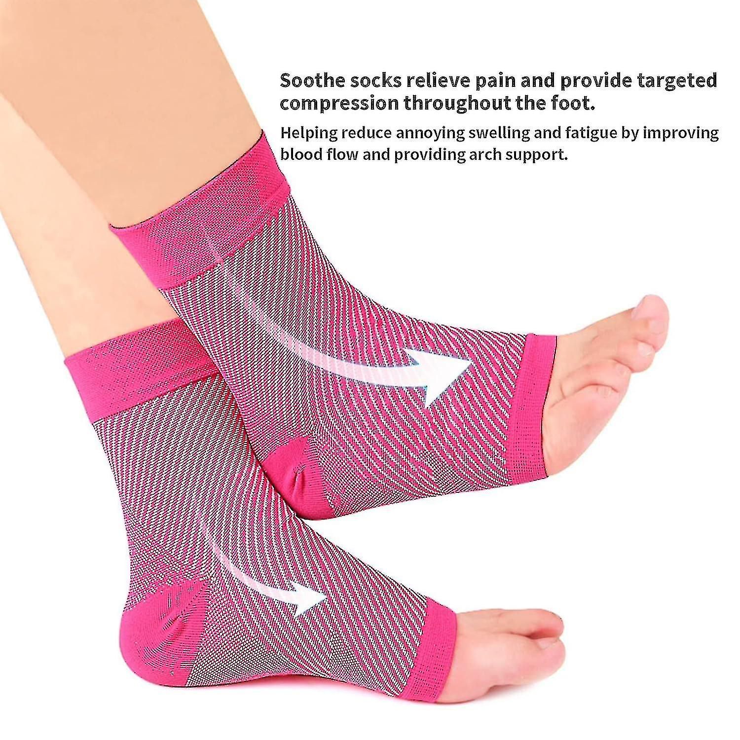 White Neuropathy Socks 3 Pairs S/M, Soothing Compression for Neuropathy Pain Tendinitis Plantar Fasciitis, Breathable Thermal Nylon with Ankle Support for Recovery - Image 5