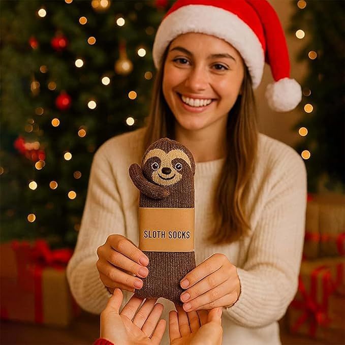Funny Cute 3D Printed Animal Socks for Women, Sloth Rabbit Koala Designs, Warm Breathable Cotton Novelty Socks for Gifts and Daily Wear - Image 4