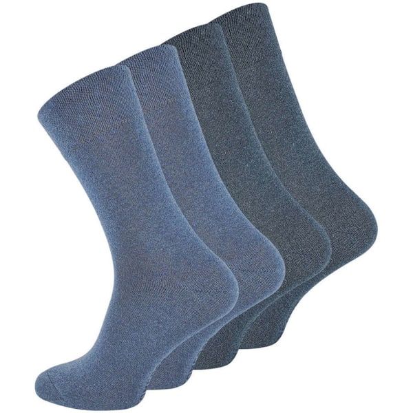Dark Grey Loose Elastic Socks 8-Pack for Sensitive Legs, Piqué Woven Comfort Band for Even Pressure, Size 39-42 for Men and Women - Image 4