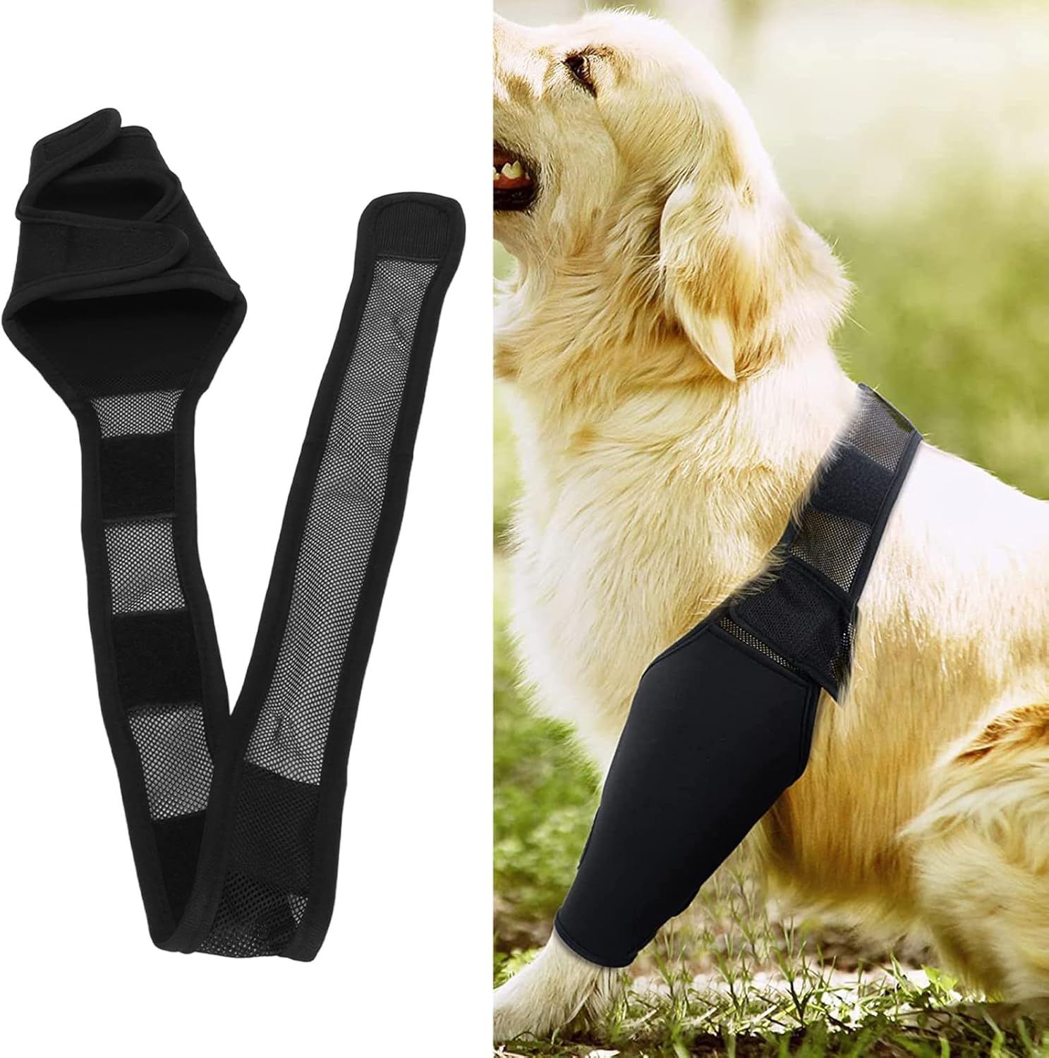 Dog Elbow Support Brace Compression Sleeve for Arthritis Dysplasia and Calluses, Increases Joint Temperature and Improves Circulation for Small to Medium Breeds Size M - Image 3
