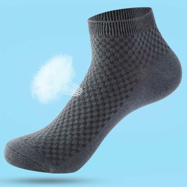 Black Bamboo Socks 5-Pack with Comfort Elastic, Soft Breathable 95% Bamboo 5% Spandex, Naturally Antibacterial Moisture-Wicking for Men and Women EU 38-44 - Image 5