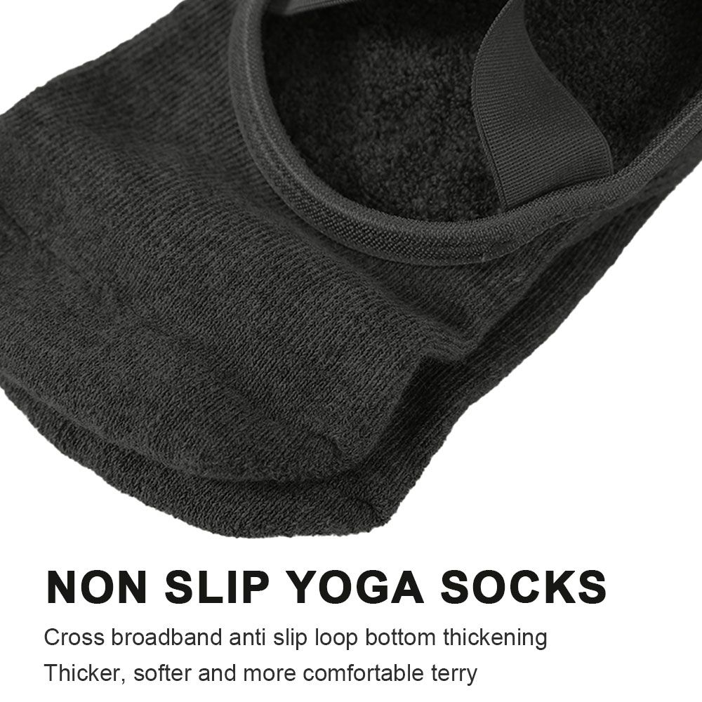 Women's Anti-Slip Yoga Pilates Ballet Dance Socks with Silicone Grips, Combed Cotton Breathable Design for US 5.5-11, Ideal for Barefoot Workouts and Home Use - Image 3