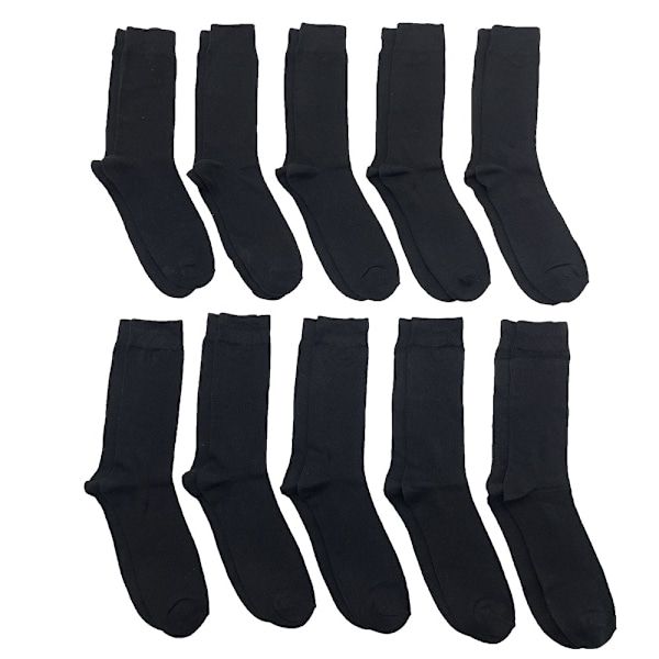 Black Bamboo Socks 10 Pairs for Women Men, Soft Breathable 80% Bamboo 15% Polyester 5% Lycra, Moisture-Wicking Lightweight Fit for Size 35-38 - Image 5