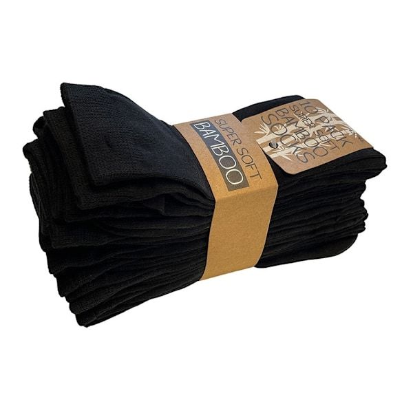 Black Bamboo Socks 10 Pairs for Women Men, Soft Breathable 80% Bamboo 15% Polyester 5% Lycra, Moisture-Wicking Lightweight Fit for Size 35-38 - Image 6
