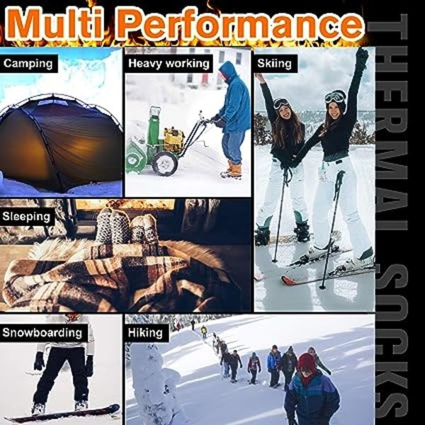 Men's Extra Thick Thermal Winter Socks 10 Pairs, Warm Brushed Plush Lining for Extreme Cold, Ideal for Hiking Skiing Outdoor Work and Everyday Use - Image 3