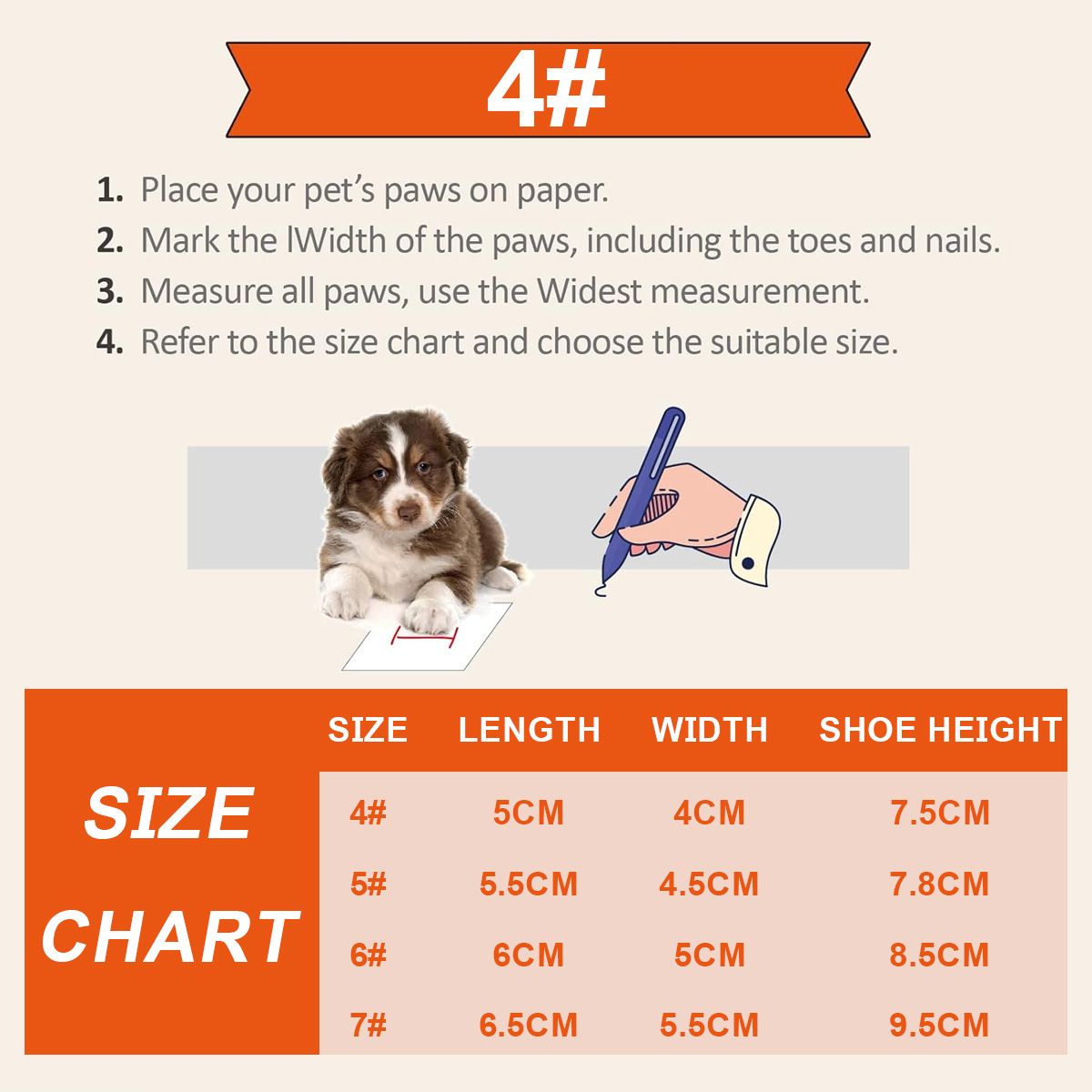 Black Dog Boots Paw Protectors with Reflective Straps, Non-Slip Nylon Cotton Shoes 4 Pieces for Small Medium Dogs, Adjustable Sizes 4-7 for Outdoor Walking - Image 2