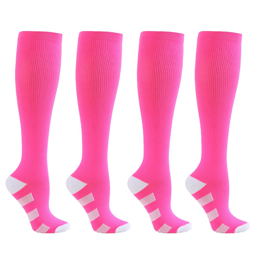 Wide Calf Compression Socks for Nurses and Runners, 90% Nylon 10% Spandex Graduated Support for Circulation, Breathable Stretchy Fit for All-Day Comfort - Image 1